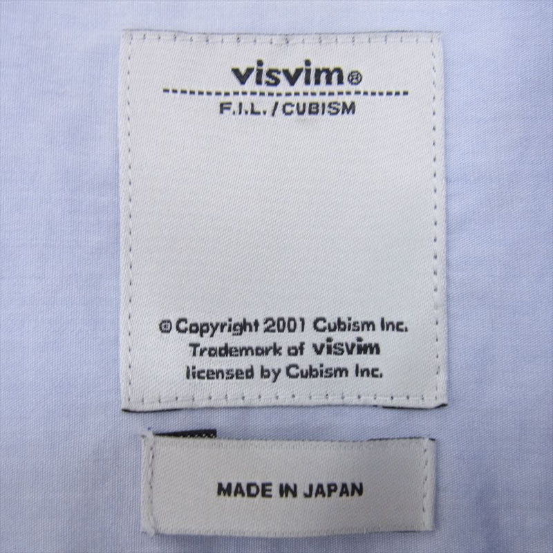 VISVIM ビズビム 17AW 117205011007 FREE EDGE SHIRT コットン 長袖 シャツ ライトブルー系 1【中古】