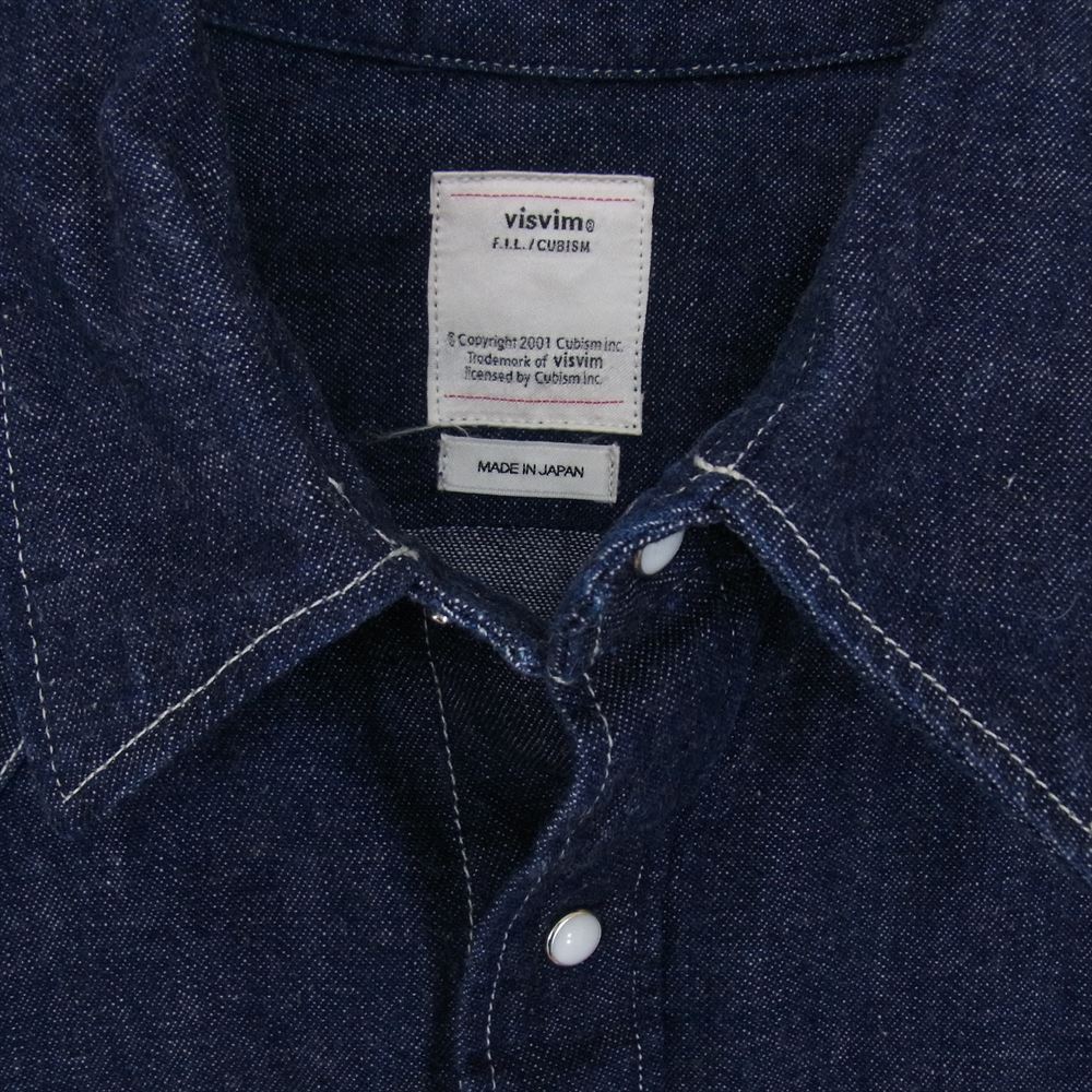VISVIM ビズビム 18SS 0118105007001 Social Sculpture Shirt One Wash デニム 長袖 シャツ インディゴブルー系 1【中古】