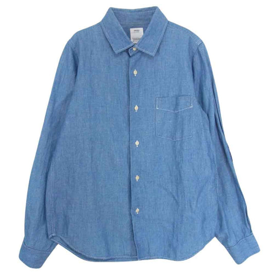 VISVIM ビズビム 19SS 0119105011005 ALBACORE JUMBOSHIRT L/S シャンブレー ペイズリー 長袖 シャツ ブルー系 1【中古】