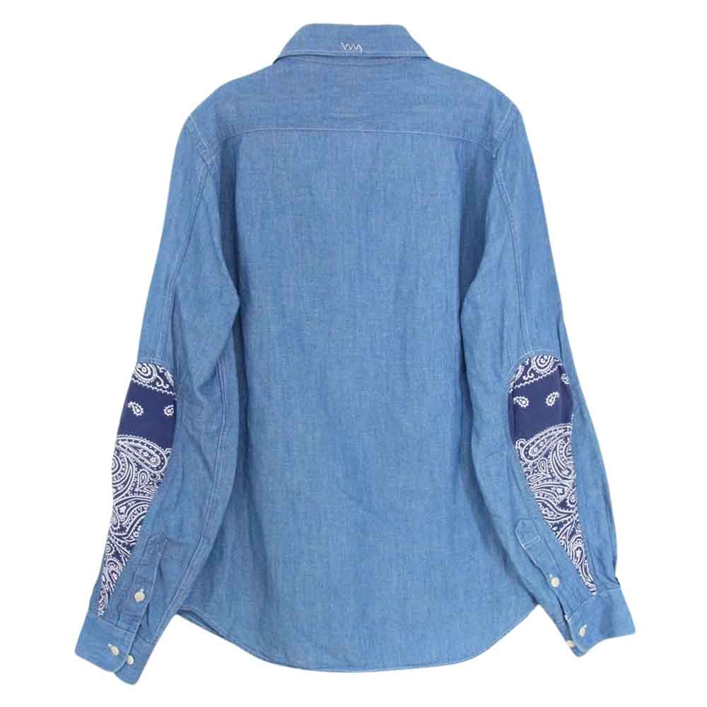 VISVIM ビズビム 19SS 0119105011005 ALBACORE JUMBOSHIRT L/S シャンブレー ペイズリー 長袖 シャツ ブルー系 1【中古】