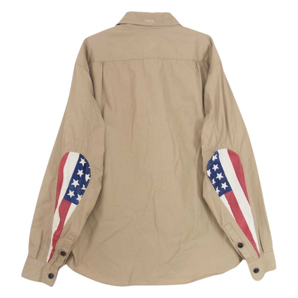 VISVIM ビズビム 19AW 0119205011022 USM ALBACORE SHIRT L/S コットン 星条旗 長袖 シャツ カーキ系 1【中古】