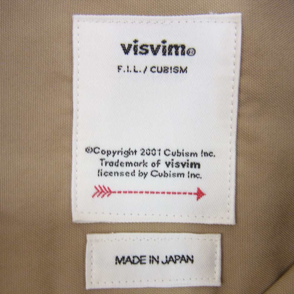 VISVIM ビズビム 19AW 0119205011022 USM ALBACORE SHIRT L/S コットン 星条旗 長袖 シャツ カーキ系 1【中古】