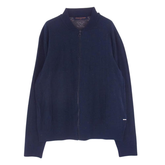 LOUIS VUITTON ルイ・ヴィトン 20AW RM202Q TBU HIN50W ドロップニードル モノグラム ボンバー ジップアップ ジャケット  ネイビー系 L【美品】【中古】
