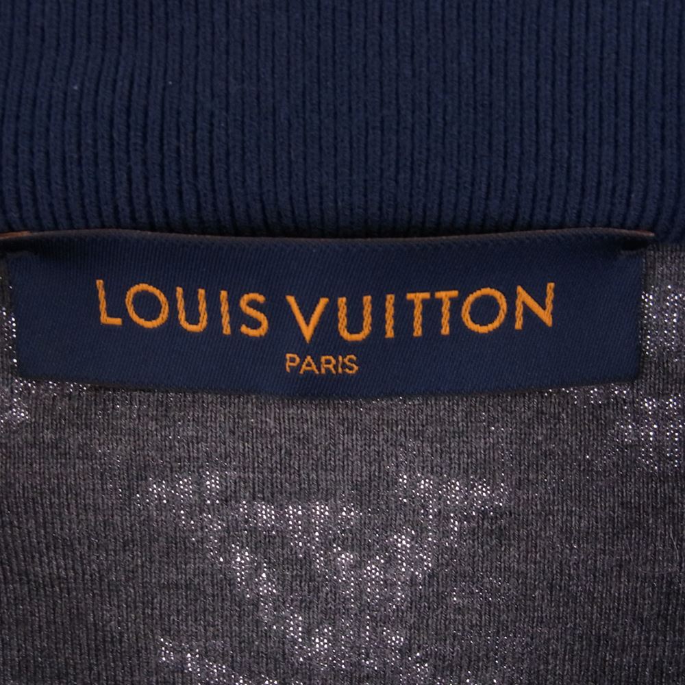 LOUIS VUITTON ルイ・ヴィトン 20AW RM202Q TBU HIN50W ドロップニードル モノグラム ボンバー ジップアップ ジャケット  ネイビー系 L【美品】【中古】