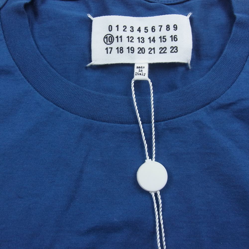 MAISON MARGIELA メゾンマルジェラ 17AW S50GC0485 S22816 10ライン ナンバリング プリント クルーネック 半袖 Tシャツ ネイビー系 48【新古品】【未使用】【中古】