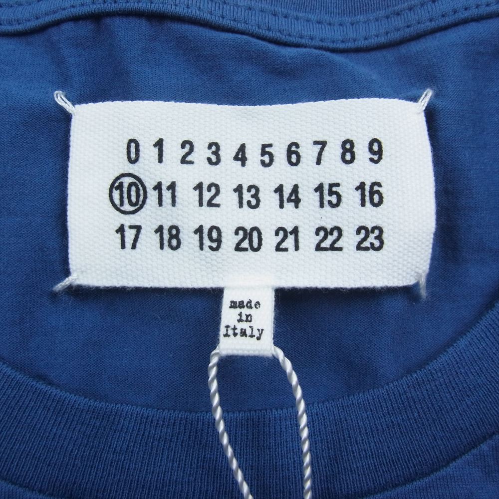 MAISON MARGIELA メゾンマルジェラ 17AW S50GC0485 S22816 10ライン ナンバリング プリント クルーネック 半袖 Tシャツ ネイビー系 48【新古品】【未使用】【中古】