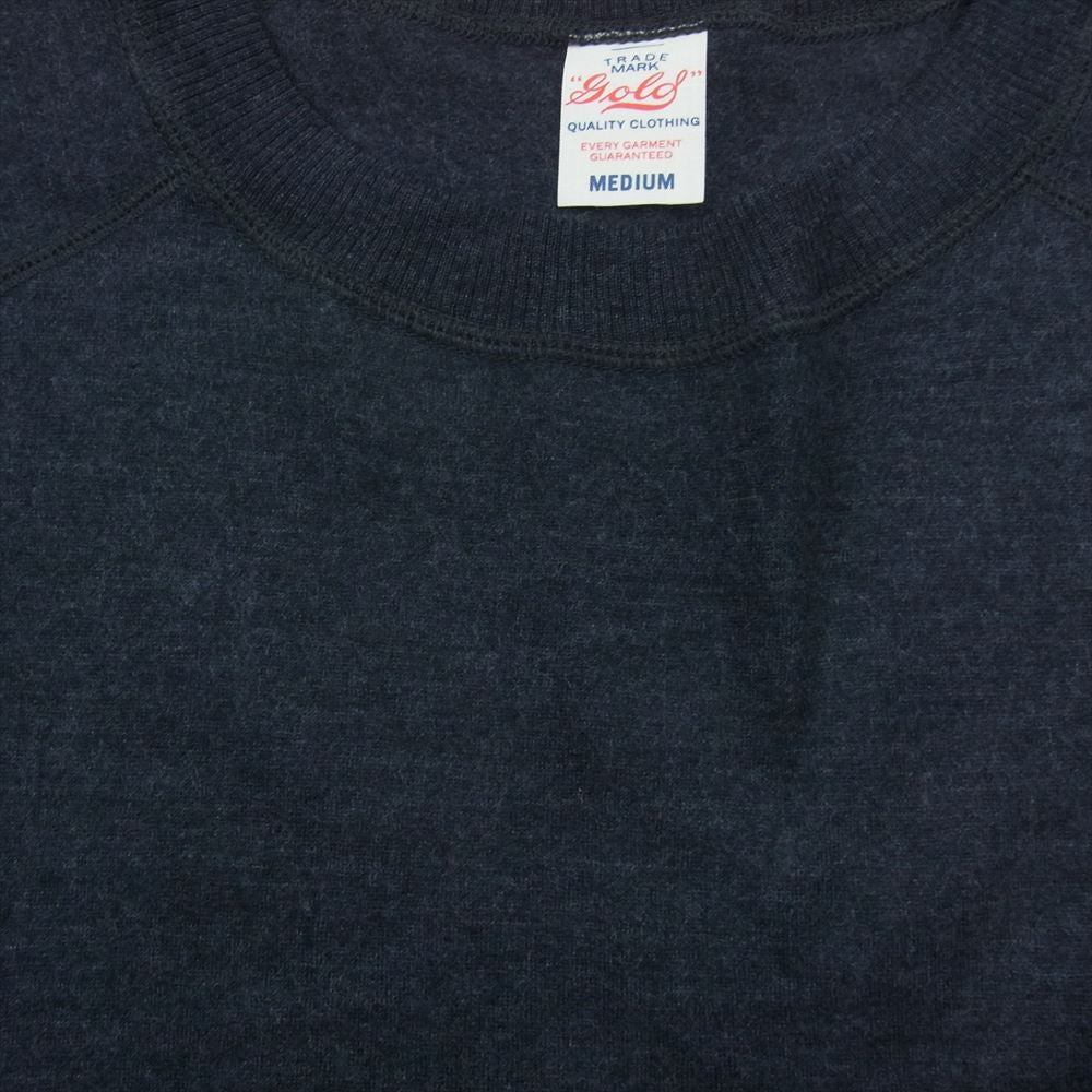 ゴールド GL68805 WASHABLE WOOL RAGLAN L/S TEE ウォッシャブル ウール 長袖 Tシャツ グレー系 M【美品】【中古】