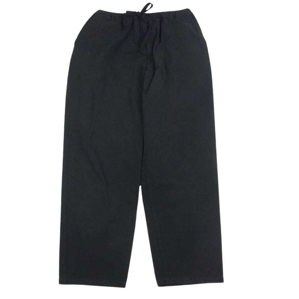 COMOLI コモリ Y03-01005 製品染 コットンツイル ドロー ストリング パンツ ブラック系 2【新古品】【未使用】【中古】