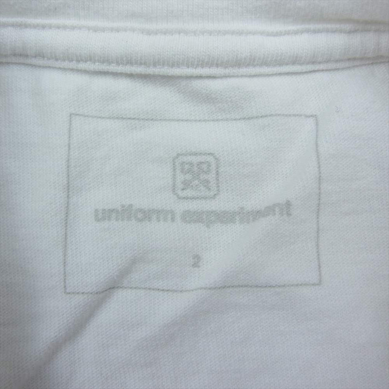 uniform experiment ユニフォームエクスペリメント UE-189062 REVERSIBLE TEE プリント 長袖Tシャツ ホワイト系 2【中古】