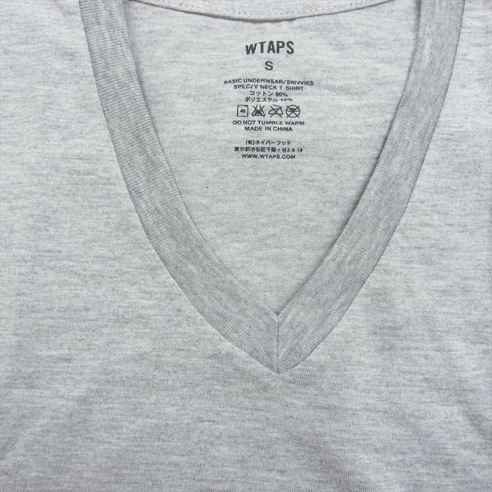 WTAPS ダブルタップス 161MYDT-UWM09 SKIVVIES TEE ３ PIECE V NECK T-SHIRTS パック Tシャツ Vネック グレー Sサイズ グレー系 S【新古品】【未使用】【中古】