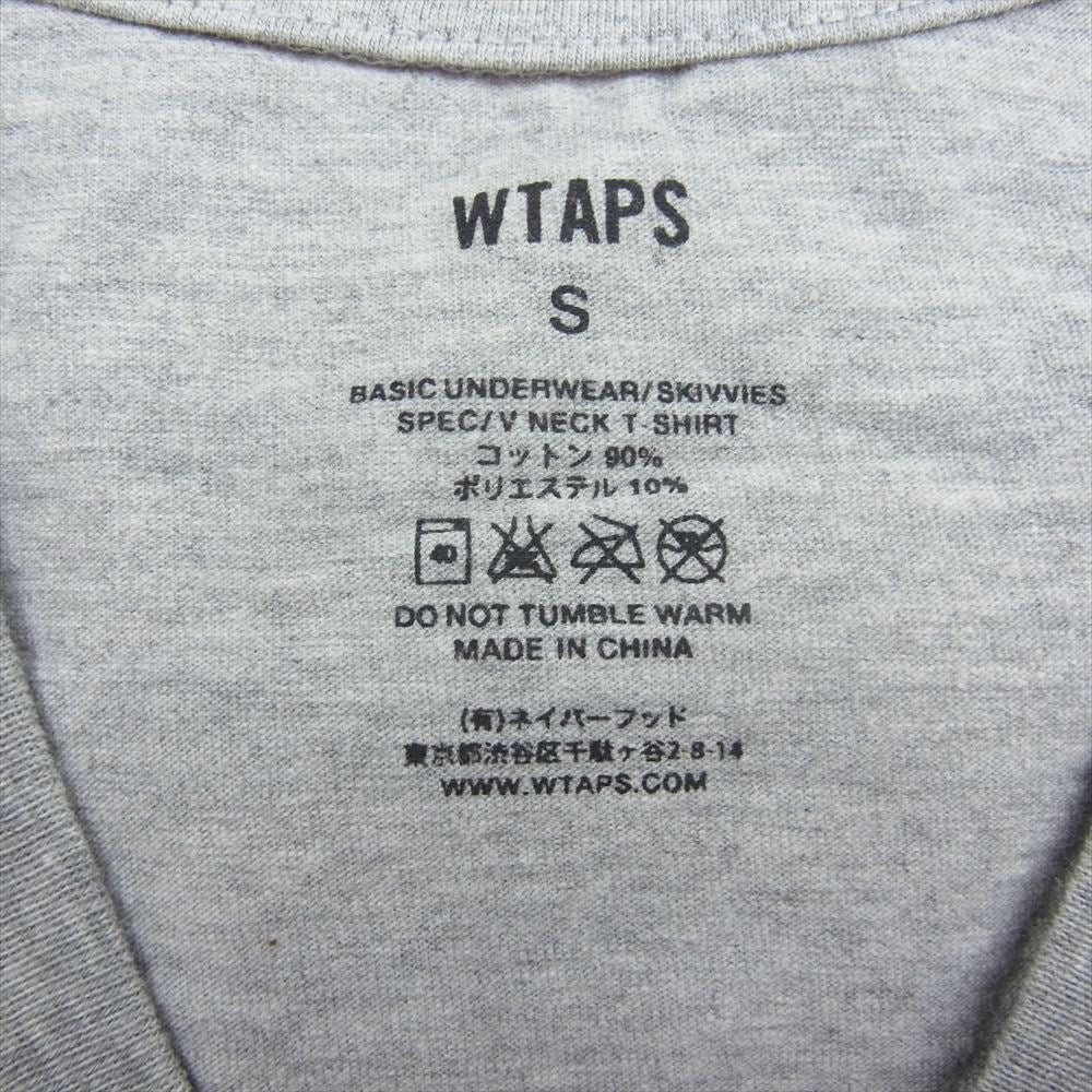 WTAPS ダブルタップス 161MYDT-UWM09 SKIVVIES TEE ３ PIECE V NECK T-SHIRTS パック Tシャツ Vネック グレー Sサイズ グレー系 S【新古品】【未使用】【中古】