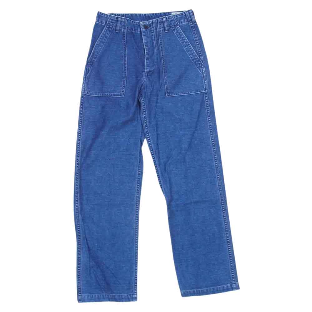 orSlow オアスロウ デニム ベイカー パンツ インディゴブルー系 XS【中古】