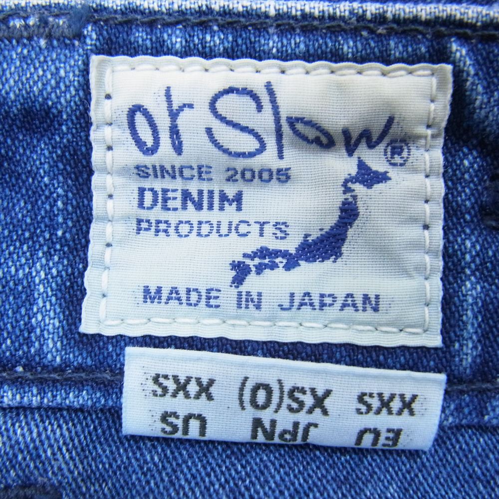 orSlow オアスロウ デニム ベイカー パンツ インディゴブルー系 XS【中古】