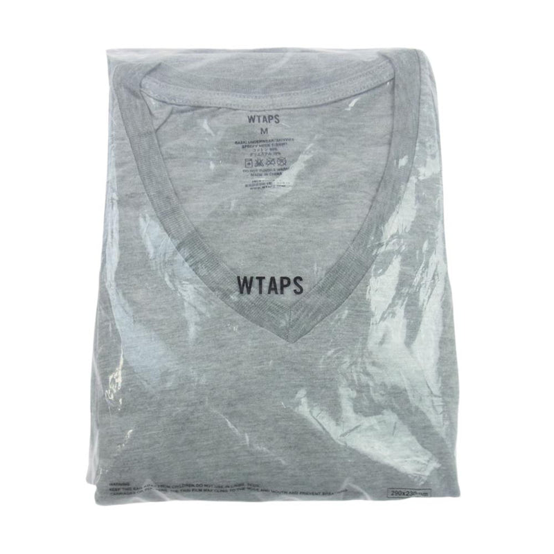 WTAPS ダブルタップス 161MYDT-UWM09 SKIVVIES TEE ３ PIECE V NECK T-SHIRTS パック Tシャツ Vネック グレー Mサイズ グレー系 M【新古品】【未使用】【中古】