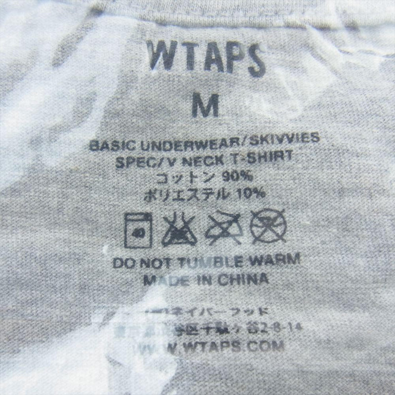 WTAPS ダブルタップス 161MYDT-UWM09 SKIVVIES TEE ３ PIECE V NECK T-SHIRTS パック Tシャツ Vネック グレー Mサイズ グレー系 M【新古品】【未使用】【中古】