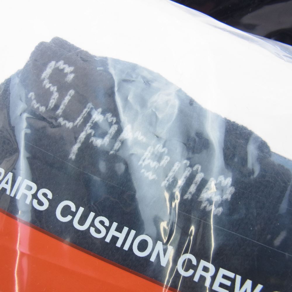 Supreme シュプリーム Hanes ヘインズ 4PAIRS CUSHION CREW SOCKS 4足セット 靴下 クルーソックス ブラック ブラック系 6-12【新古品】【未使用】【中古】