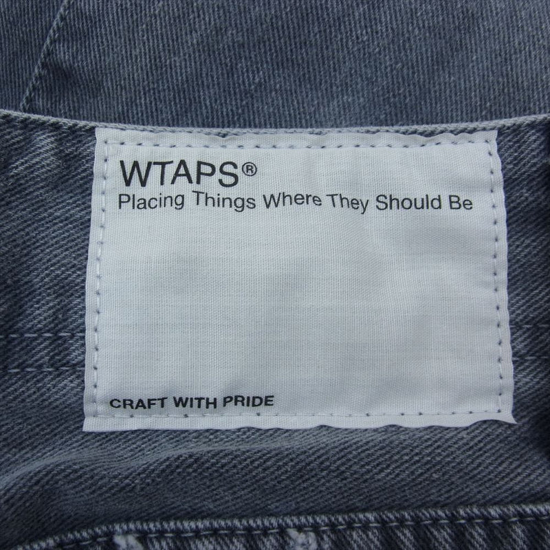 WTAPS ダブルタップス 13SS 131GWDT-PTM05 PHILOSOPHY TROUSERS COTTON DENIM TRASH デニムパンツ グレー系 S【中古】