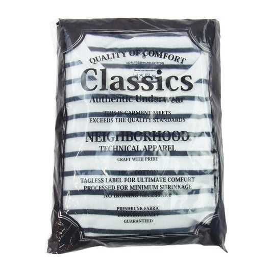 NEIGHBORHOOD ネイバーフッド 15SS 151TMNH-UWM05  CLASSIC ２PAC BORDER C-CREW SS パック Tシャツ ボーダー  ホワイト系 M【新古品】【未使用】【中古】