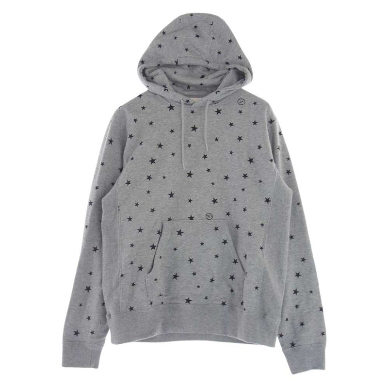 uniform experiment ユニフォームエクスペリメント STAR SWEAT HOODIE スター スウェット フーディ パーカー グレー系 1【美品】【中古】