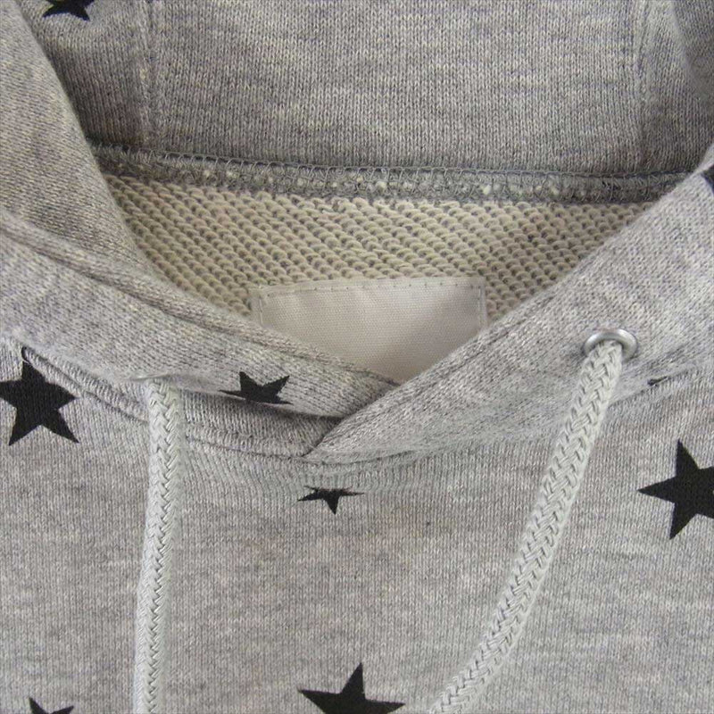 uniform experiment ユニフォームエクスペリメント STAR SWEAT HOODIE スター スウェット フーディ パーカー グレー系 1【美品】【中古】