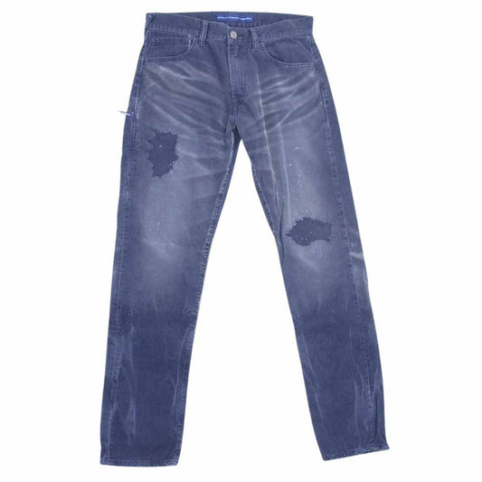 デニム バイ バンキッシュ アンド フラグメント VFP1035 ワイド ストレート コーデュロイ パンツ  ネイビー系 28【中古】