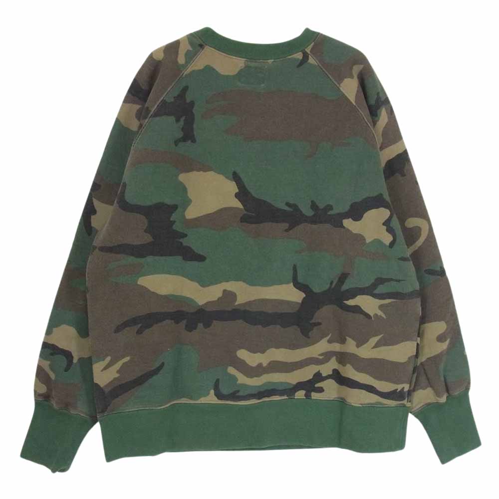 WTAPS ダブルタップス 15AW 152ATDT-CSM03S DESIGN CREW NECK 04 カモ クルーネック スウェット カーキ系 M【中古】