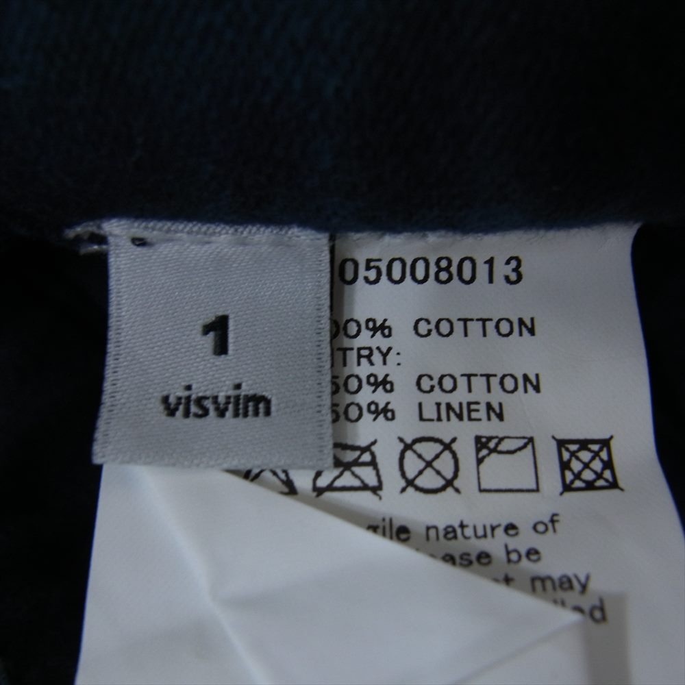 VISVIM ビズビム 0114205008013 PASTORALPANTS N.D モールスキン ボタンフライ パンツ ネイビー系 1【中古】