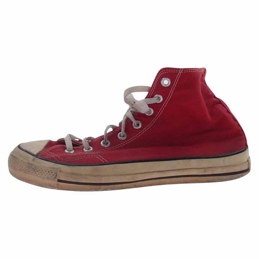 CONVERSE コンバース ヴィンテージ 70s 80s オールスター キャンバスハイ スニーカー レッド系 9.5【中古】