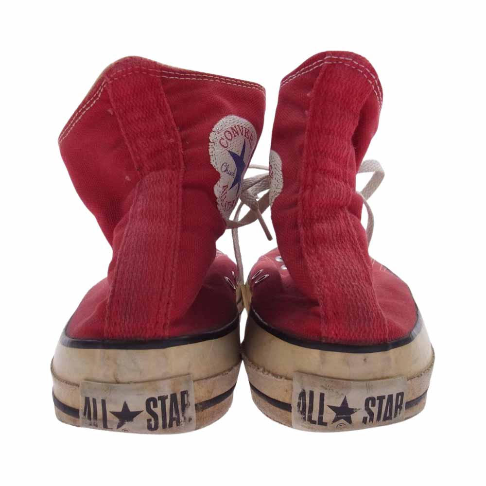 CONVERSE コンバース ヴィンテージ 70s 80s オールスター キャンバスハイ スニーカー レッド系 9.5【中古】