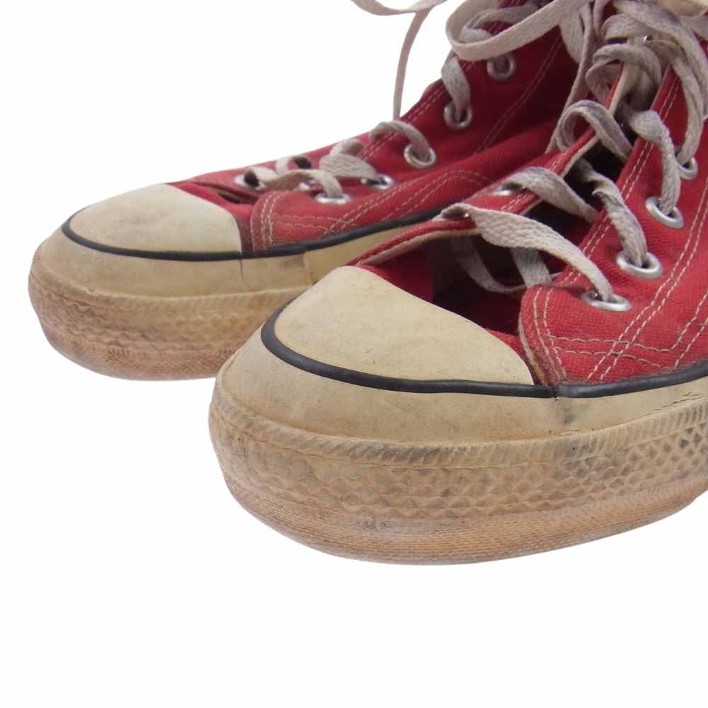 CONVERSE コンバース ヴィンテージ 70s 80s オールスター キャンバスハイ スニーカー レッド系 9.5【中古】