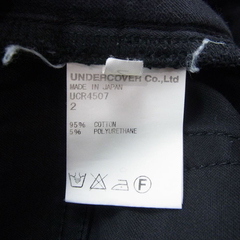 UNDERCOVER アンダーカバー 16AW UCR4507 ダーツ ストレッチ ジッパーフライ カットオフ スキニー デニム パンツ  ブラック系 2【中古】