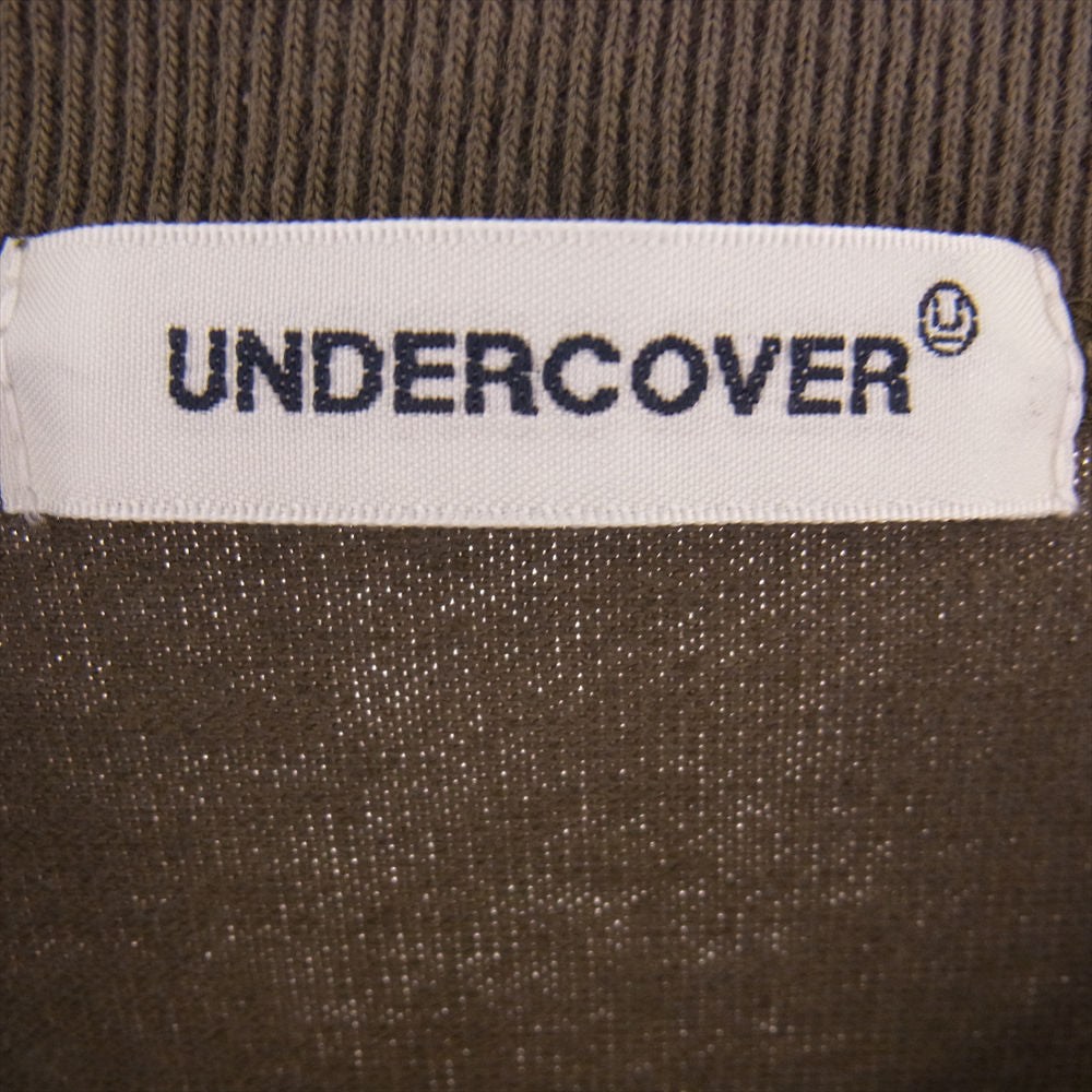 UNDERCOVER アンダーカバー 23AW UP2C4805-1 トライバル フラシ ポケット BIG TEE ビッグ オーバーサイズ Tシャツ カーキ系 2【中古】