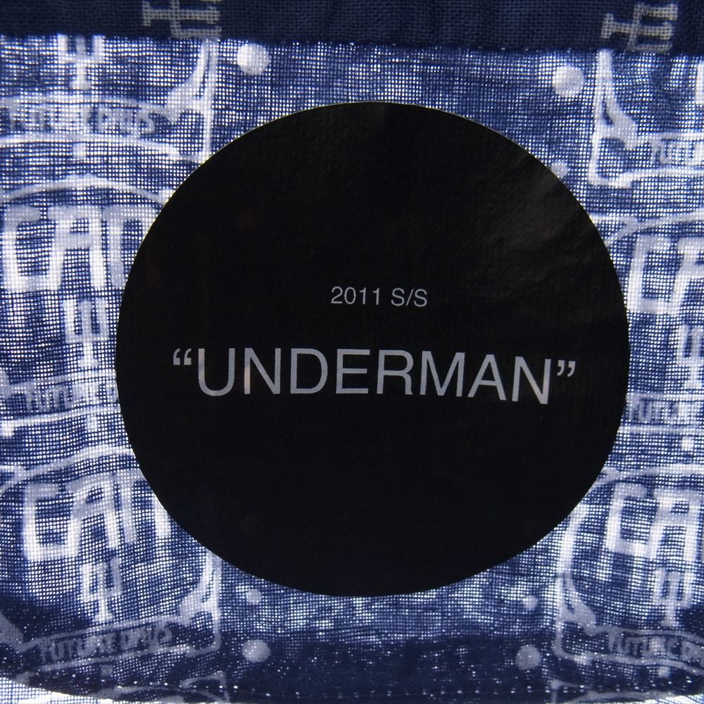 UNDERCOVER アンダーカバー UCQ4401-4 Cローン プルオーバー CAN総柄 長袖シャツ ブルー系 ホワイト系 2【中古】