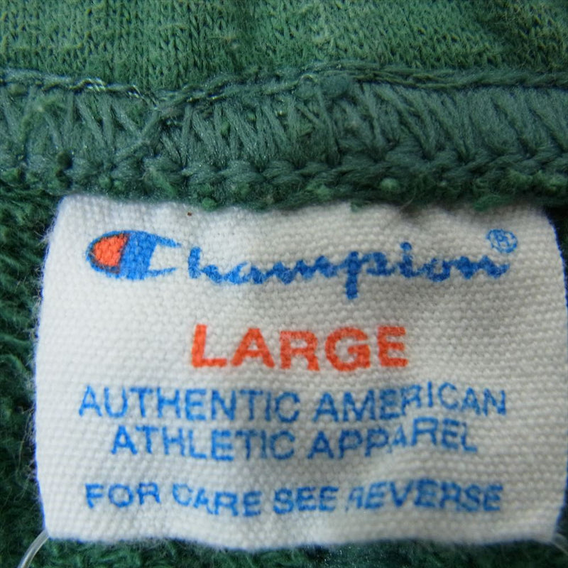 Champion チャンピオン 90s ナンバリング スウェット ハーフ パンツ グリーン系 L【中古】