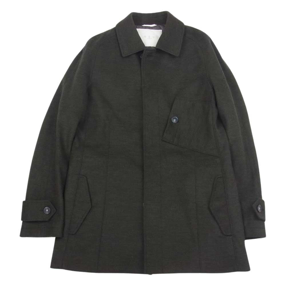 TATRAS タトラス 15AW MTA15A4303 アトリエライン ORFEO オルフェオ 裏地ダウンキルティング ウール ステンカラーコート カーキ系 01【中古】