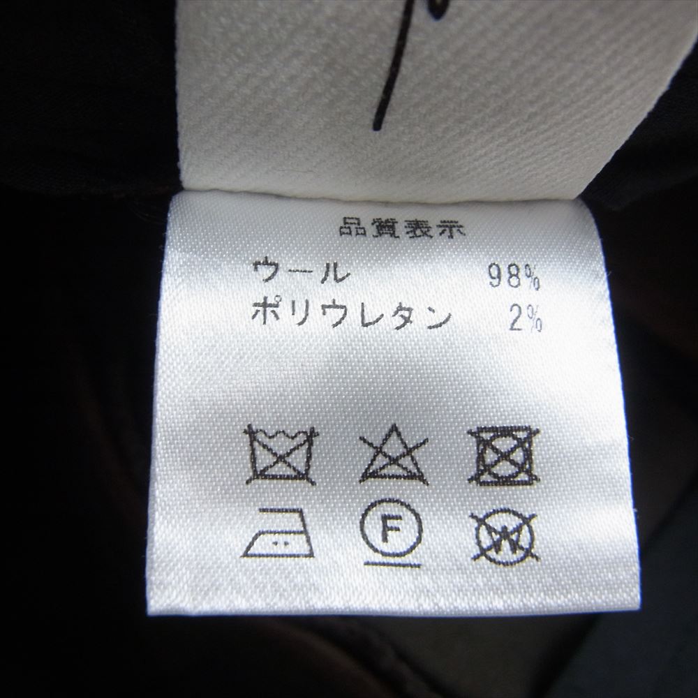 ナエ jogger wool slacks 2タック ジョガー ウール スラックスパンツ ブラウン系 S【中古】