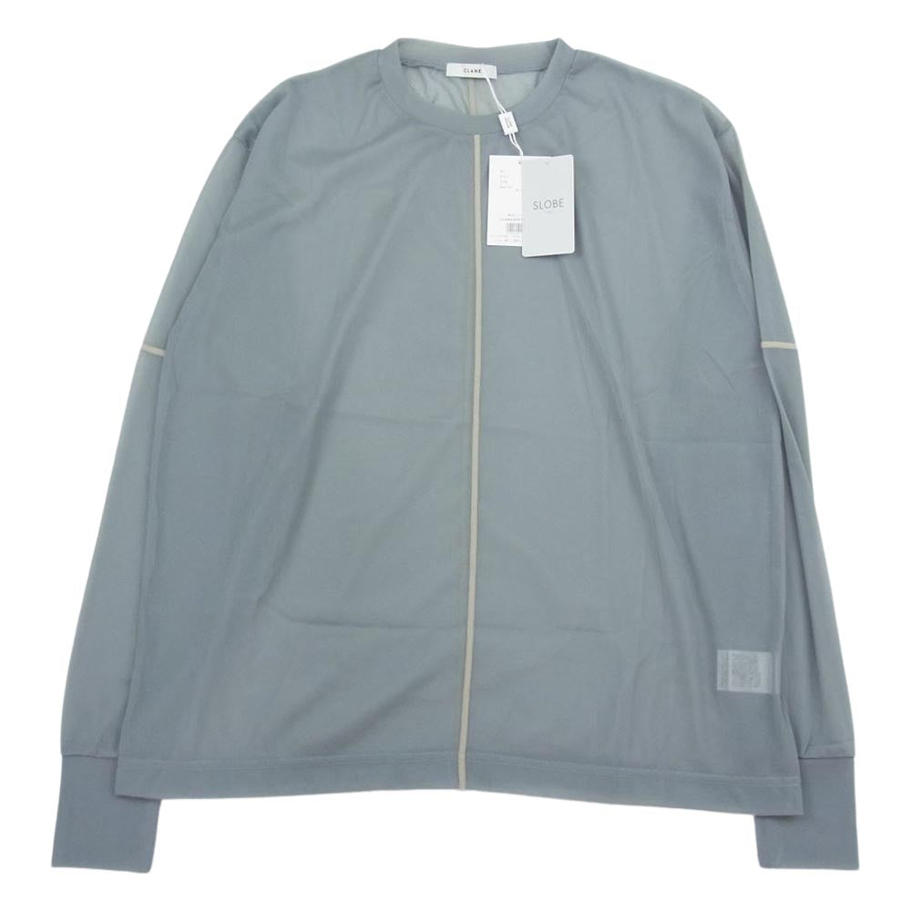 クラネ 21-070-913-0011 SOLID SLEEVE SHEER C/S ソリッドスリーブ シアー トップス 長袖 カットソー ブルー系 F【新古品】【未使用】【中古】