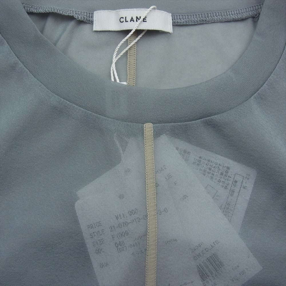 クラネ 21-070-913-0011 SOLID SLEEVE SHEER C/S ソリッドスリーブ シアー トップス 長袖 カットソー ブルー系 F【新古品】【未使用】【中古】