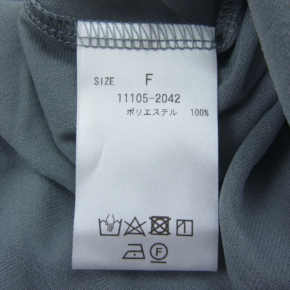 クラネ 21-070-913-0011 SOLID SLEEVE SHEER C/S ソリッドスリーブ シアー トップス 長袖 カットソー ブルー系 F【新古品】【未使用】【中古】