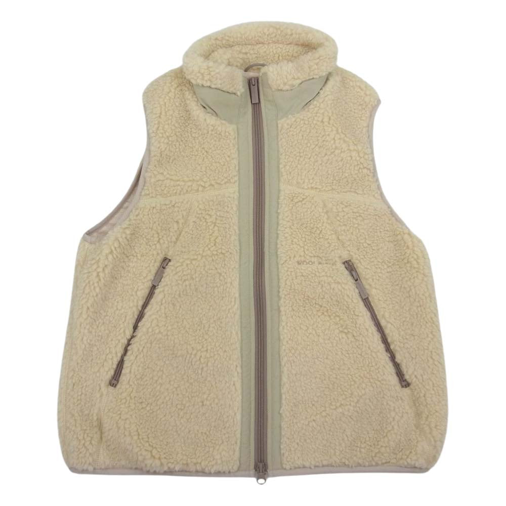 プラージュ 22AW WJVE1009PL 2022年モデル WOOLRICH ウールリッチ別注 NEW TERRA PILE FLEESE フリース ジップアップ ベスト オフホワイト系 US WS【中古】