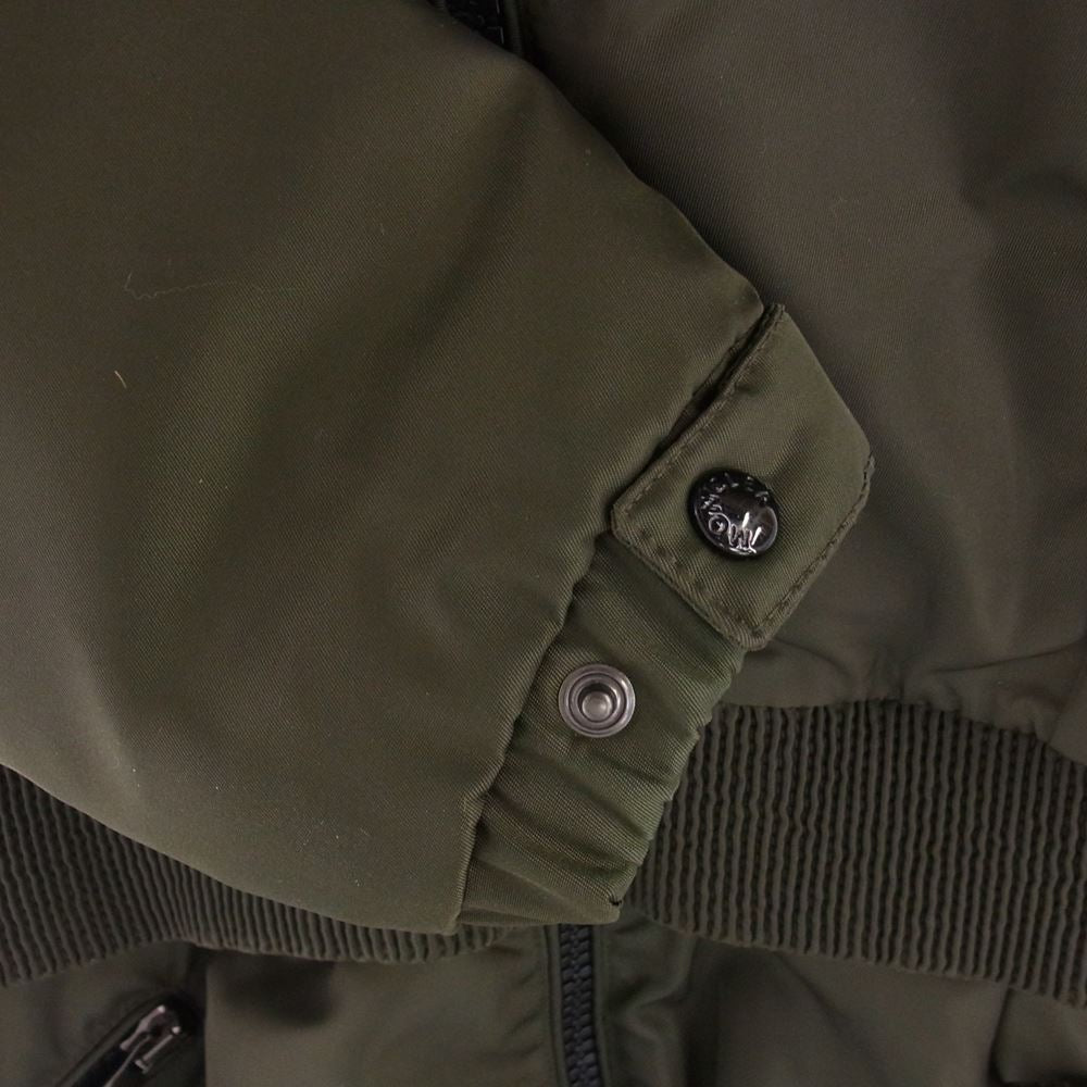 MONCLER モンクレール SAUMUR GIUBBOTTO 着脱可能ファーフード付き レイヤード ダウンジャケット カーキ系 3【中古】