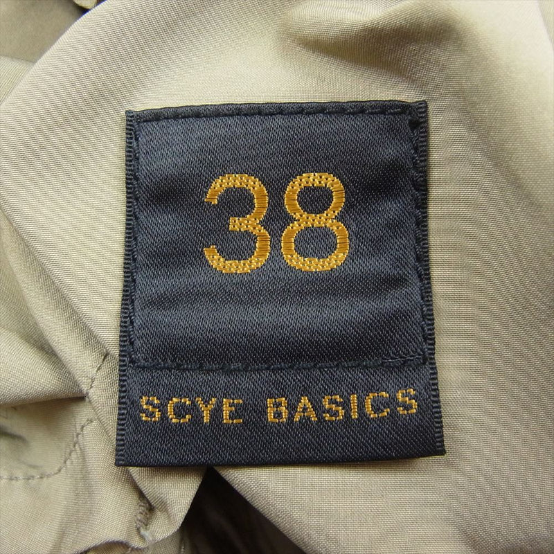 Scye サイ 5115-73535 Basics ベーシック 高密度タフタ 製品染め 合繊 ステンカラー コート ベージュ系 38【中古】