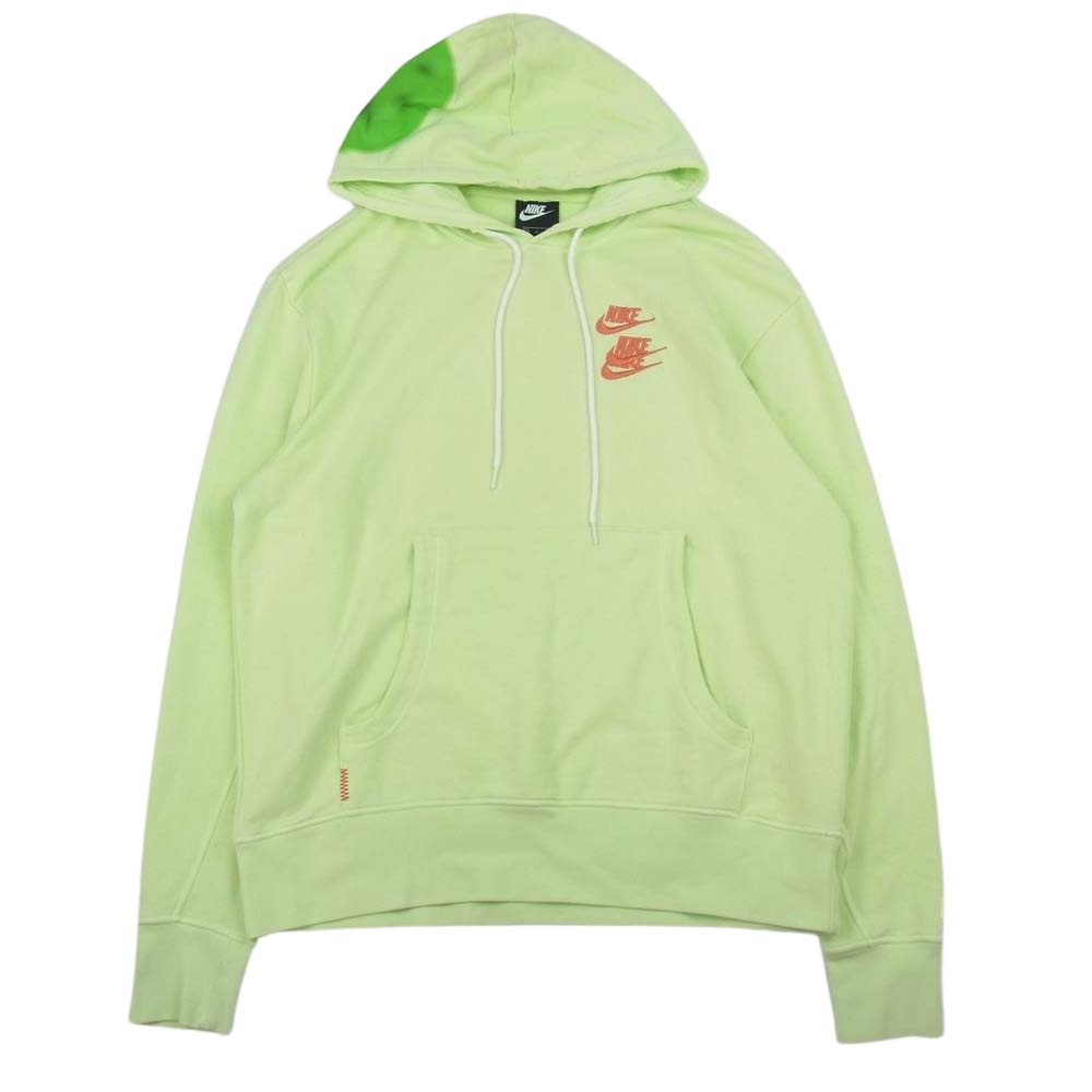 NIKE ナイキ DN4457-383 NSW FT WTOUR ロゴ プルオーバー フレンチテリー フーディー パーカー グリーン系 L【中古】