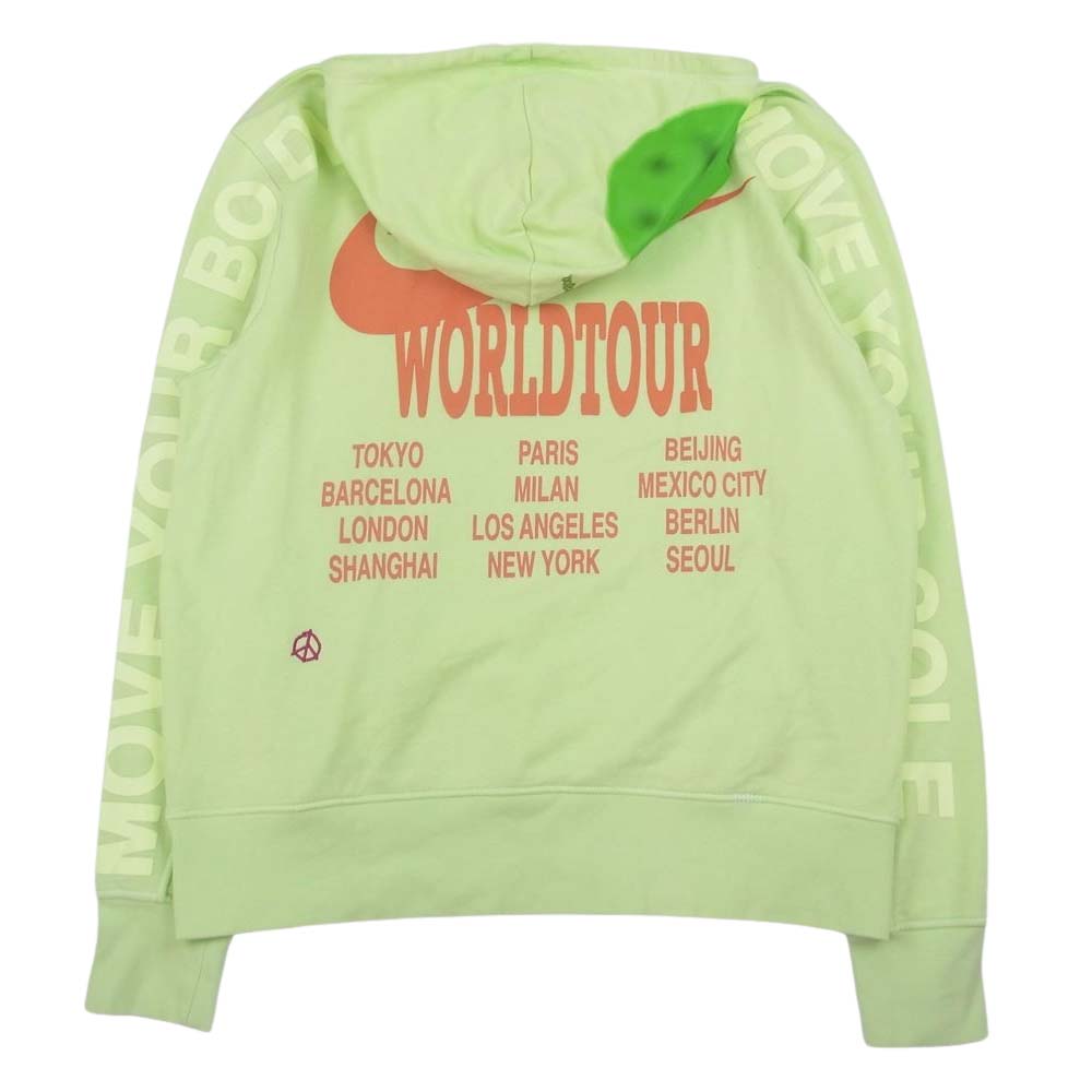 NIKE ナイキ DN4457-383 NSW FT WTOUR ロゴ プルオーバー フレンチテリー フーディー パーカー グリーン系 L【中古】