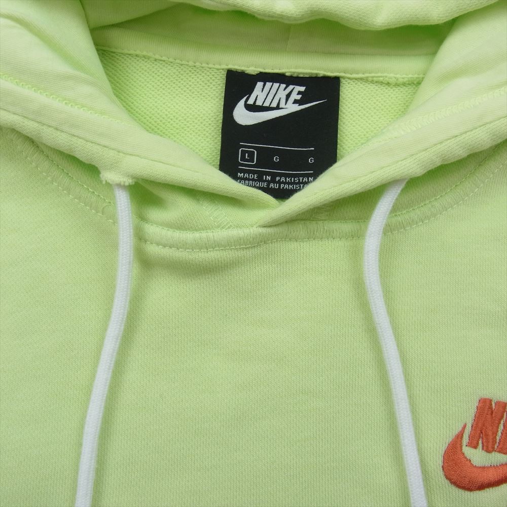 NIKE ナイキ DN4457-383 NSW FT WTOUR ロゴ プルオーバー フレンチテリー フーディー パーカー グリーン系 L【中古】