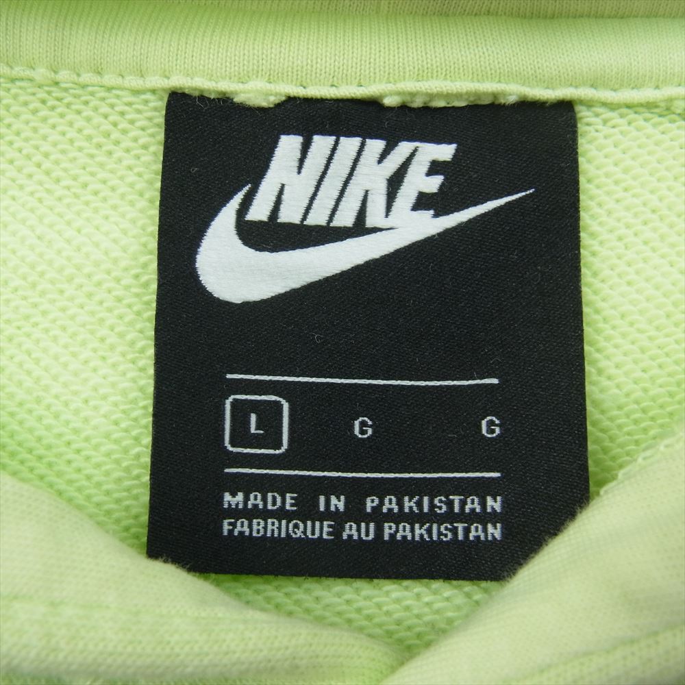 NIKE ナイキ DN4457-383 NSW FT WTOUR ロゴ プルオーバー フレンチテリー フーディー パーカー グリーン系 L【中古】