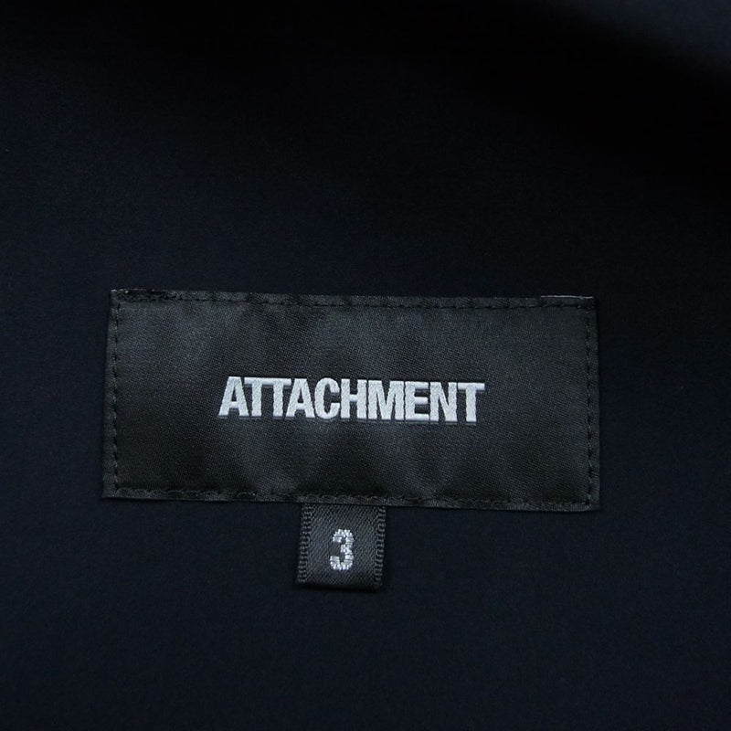 ATTACHMENT アタッチメント 19SS AG91-208 ストレッチタフタ 2B テーラードジャケット ネイビー系 3【中古】
