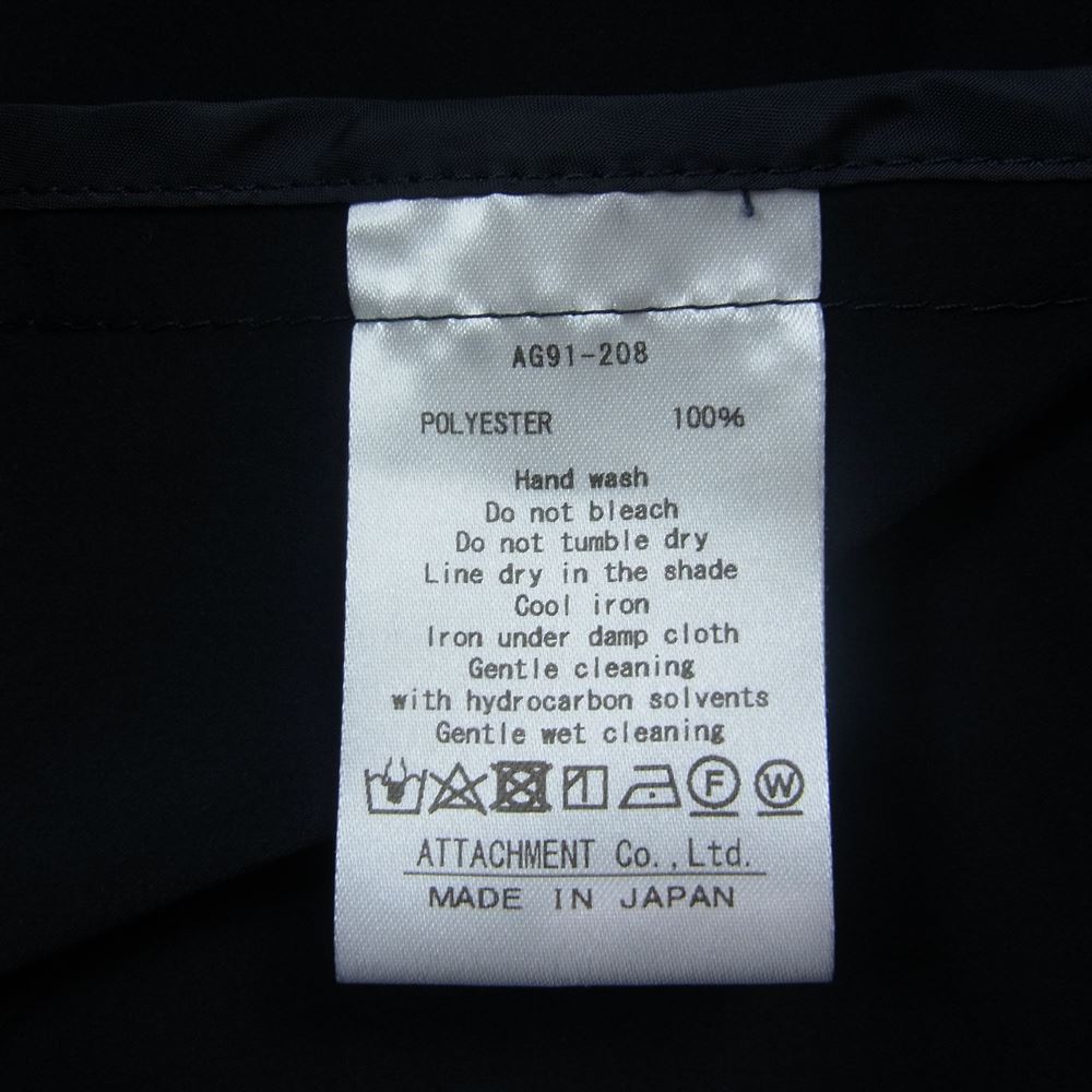 ATTACHMENT アタッチメント 19SS AG91-208 ストレッチタフタ 2B テーラードジャケット ネイビー系 3【中古】