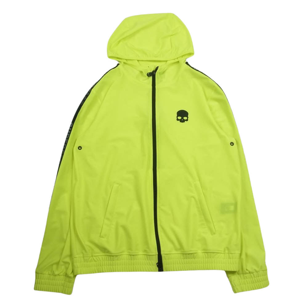 ハイドロゲン SUPERFAST スーパーファスト スカルロゴプリント サイドライン フルジップ パーカー ジャケット イエロー系 L【中古】