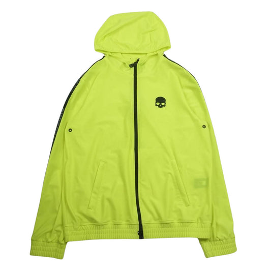 ハイドロゲン SUPERFAST スーパーファスト スカルロゴプリント サイドライン フルジップ パーカー ジャケット イエロー系 L【中古】